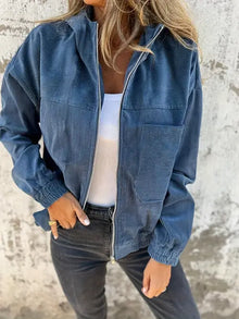 Lieve | Frühlingsjacke mit Reißverschluss – Blau