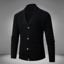 Strick-Cardigan mit Relaxed Fit für Herren – Schwarz