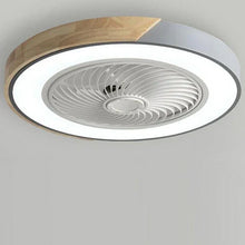 BreezeGlow | Skandinavische LED-Deckenleuchte mit integriertem Ventilator – Grau