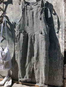 Keeley – Gestreifte Latzhose Mit Overalls – Schwarz