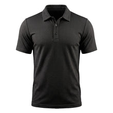 Dario | Atmungsaktives Stretch Poloshirt – Espresso Schwarz