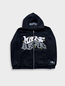 Vintage Bestickte Hoodie Mit Tasche Für Herren | Casual Streetwear für Alltag – Schwarz