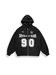 Hoodie Vintage mit Reißverschluss für Herren | Perfekt für lässige Tage – Grau