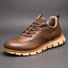 Heijnen – Sneaker Aus Leder im Wingtip Brogue Stil – Braun