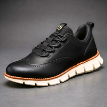 Heijnen – Sneaker Aus Leder im Wingtip Brogue Stil – Schwarz
