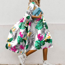 Margarita® | Übergroßes Kleid mit Blumendruck – Weiß