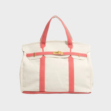 Boatkin Damen Tote Bag aus Canvas mit strukturierter Optik – Orange
