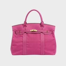 Boatkin Damen Tote Bag aus Canvas mit strukturierter Optik – Rosa
