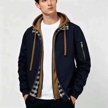 Bomberjacke Herren Mit Kapuze – Marineblau