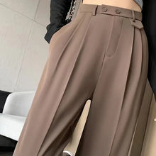 Yvette | Damen Wide Leg Hose Hohe Taille Locker – High Waist Wide Leg Hose 2026 – Braun