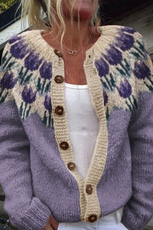 Keysha - Floral Cardigan – Lila