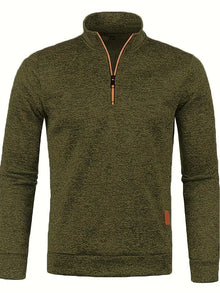 Janik | Freizeitpullover für Männer – Armeegrün