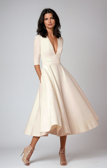 Faye™ – Damen Abendkleid im Retro-Stil – Weiß