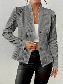 Strukturierter Blazer | Modern & Elegant | Figurbetonter Schnitt – Grau