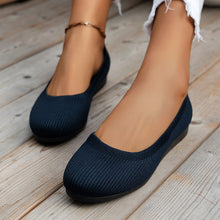 Orthopädische Damen-Ballerinas mit Komfortsohle & klassischem Design – Mia – Marineblau