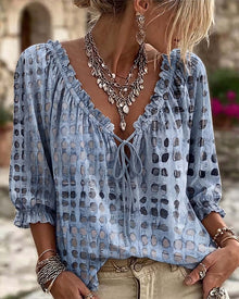 Bastila - Lässige Bluse MIT Polka Dots – Blau