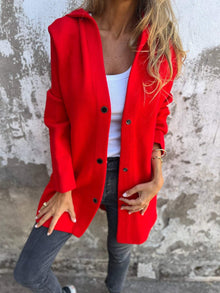 Norlina | Zeitlos eleganter Mantel – Rot