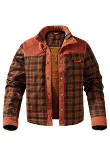 Rero | Herren Retro-Karohemd mit Fleece-Futter – Warmer Freizeitmantel – Rosa