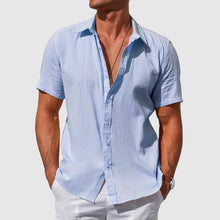 Caius | Herren Kurzarmhemd Regular Fit Freizeithemd – Hellblau