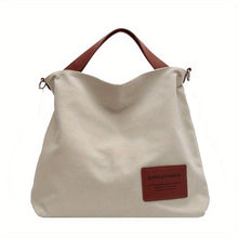Canvas Schultertasche Damen – Zeitlose Crossbody Bag mit Reißverschluss – Cremeweiß