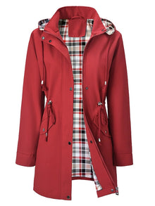 Amel – Wasserdichte Jacke Mit Langen Ärmeln – Rot