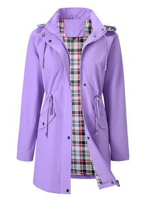 Amel – Wasserdichte Jacke Mit Langen Ärmeln – Purple