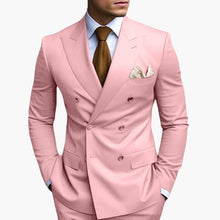 Casper | Herren Zweireiher Business Anzug – Rosa