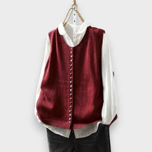 Tonjia – Ärmellose Strickweste – Rot