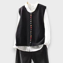 Tonjia – Ärmellose Strickweste – Schwarz