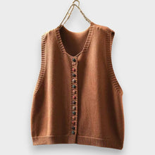 Tonjia – Ärmellose Strickweste – Orange