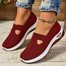 Modische Leichte Strick-Cut-Out Sneaker für Damen | Perfekt für lässige Tage – Rot