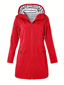 Rinola – Kapuzenjacke Mit Taschen – Rot