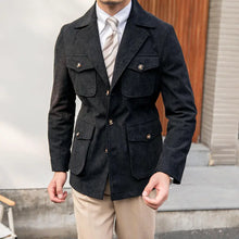 Elegante Cordjacke mit Taschen – Julien – Schwarz