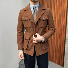 Elegante Cordjacke mit Taschen – Julien – Braun