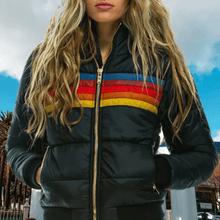 Norlina | Stilvolle Retro-Kapuzenjacke – Schwarz