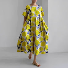 Liriane | Zeitlos romantisches Maxikleid mit Blumenmuster – Gelb