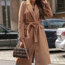 Helene | Damen Langer Mantel im lässigen Streetstyle – Kamel