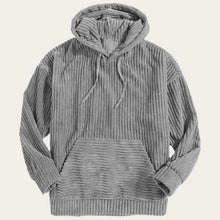 Cord Kapuzenjacke Herren – Grau