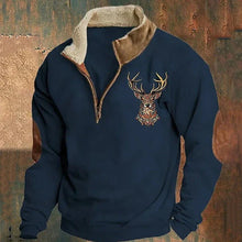 Christos – Pullover mit Hirschdetail – Blau