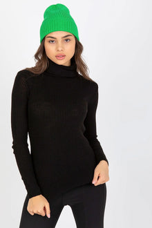 Gerippter Rollkragenpullover | Klassisches Design | Zeitlose Eleganz – Schwarz