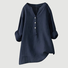Johanne – Elegante Bluse Mit Knöpfen – Marineblau