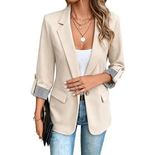 Rigieta - Lässiger Zweireiher Blazer – Aprikose