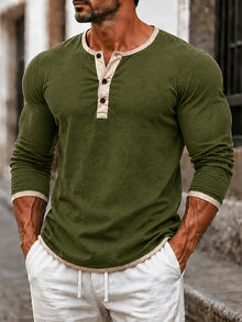 Alper – Langarm Polo Hemd – Grün