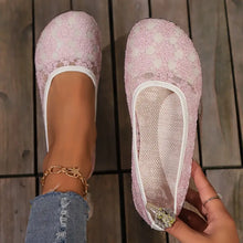 Jessamine | Atmungsaktive Mesh Spitze Vintage-Ballettflaschen – Rosa