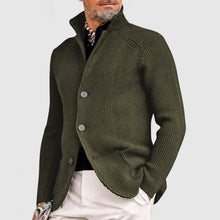 Strickjacke Herren Mit Knöpfen | Elegantes Taschen-Design – Grün