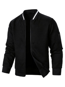 Benjie - Strick Jacke Mit Stehkragen Und Reißverschluss – Schwarz