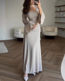 Liora | Elegantes Maxikleid – Beige