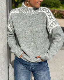 Emilia | Damen Alltäglicher Pullover für die Kalte Jahreszeit – Grau