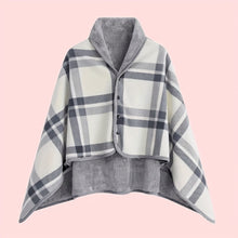 Erlissa - Winter Karo Schal im Deckenstil – Grau