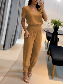 Monna - Lässiges und elegantes Set für Damen – Senf